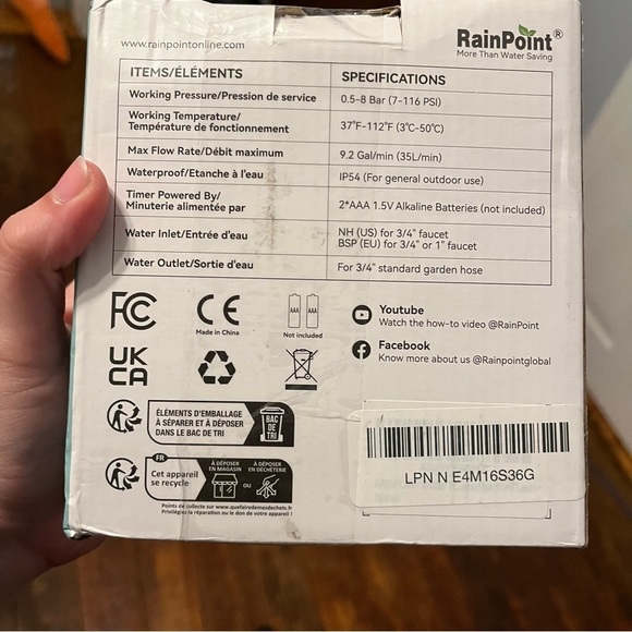 RainPoint 2-Zone Digital Sprinkler Timer, Hose Water Timer - Picture 3 of 4